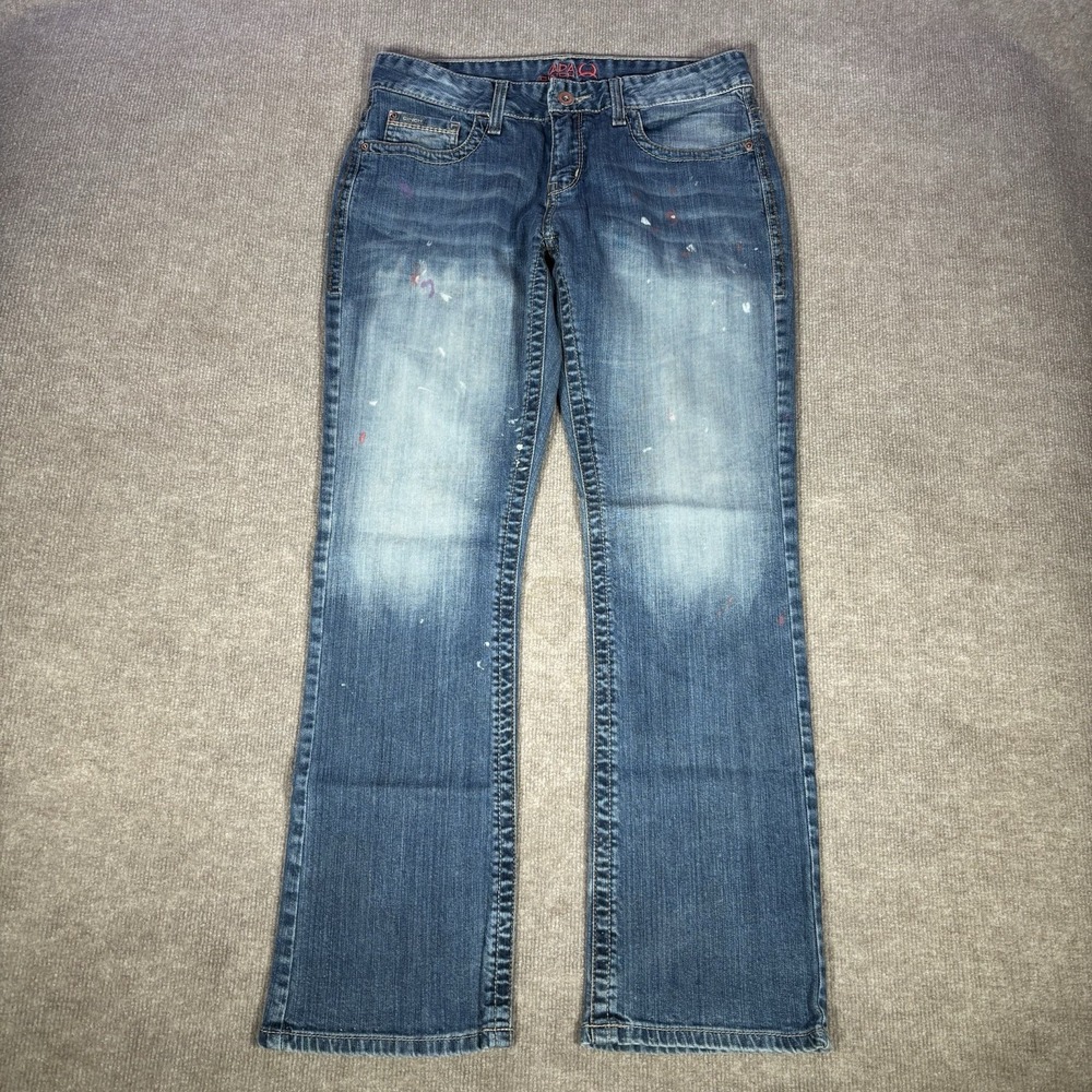 Cinch Ada‎ Jeans Womens 29/7R Relaxed Bootcut Blue Denim Stretch Distressed Y2K